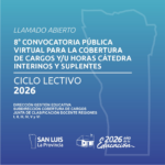Publicaron la 8° convocatoria pública para cubrir cargos y horas cátedra